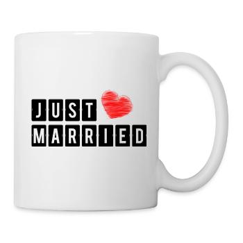 FRISCH VERHEIRATET. ICH LIEBE DICH. ICH LIEBE DICH. LIEBE. LIEBE. - Tasse - Weiß - Rechts