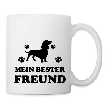 Mein bester freund Dog Hundeliebe Hund Dackel - Tasse - Weiß - Rechts