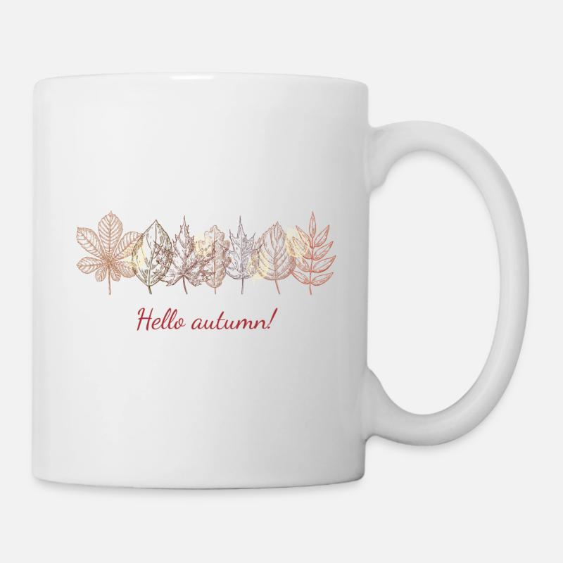 Feuillage Bonjour l'automne - Mug blanc - blanc