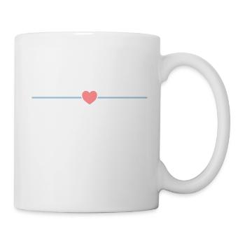 Small heart underlined with line heart line - Mug - white - Right