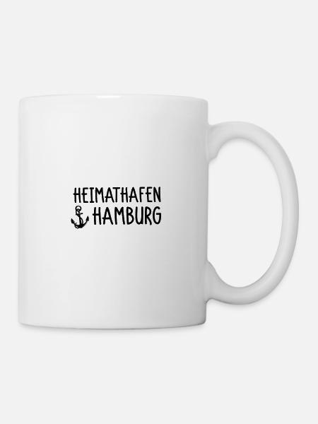 Heimathafen Hamburg - Tasse - Weiß