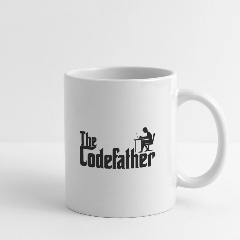 Programmeur informaticien Codefather Coder Coding Mug blanc