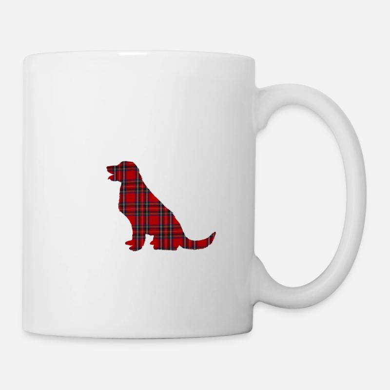 Tartan Golden Retriever - Mug blanc - blanc