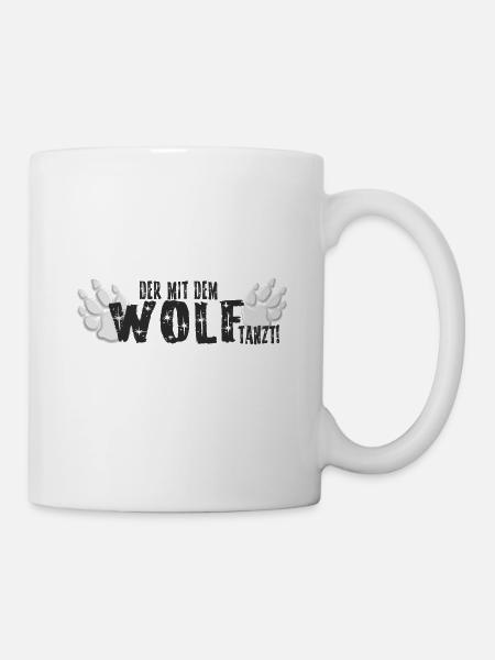 Wolftanzt Der mit dem Wolf tanzt - Tasse - Weiß