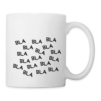 Bla bla bla ou bla bla bla. Bonnes ou fausses nouvelles. - Mug blanc - blanc - Droite