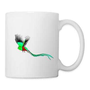 Quetzal sacred bird (Guatemala Costa Rica Maya) - Mug - white - Right