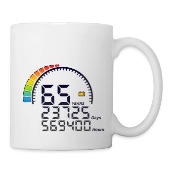 65 Years Zähler Geburtstag days hours schnell - Tasse - Weiß - Rechts