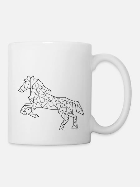 Origami de cheval - Mug blanc - blanc