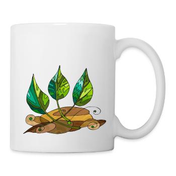 Feuilles - Mug blanc - blanc - Droite
