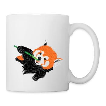 Roter Panda / Red Panda Design V - Tasse - Weiß - Rechts