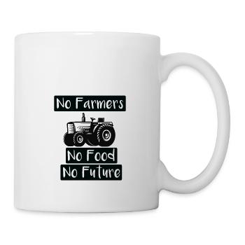 pas d'agriculteurs pas de nourriture pas d'avenir - Mug blanc - blanc - Droite