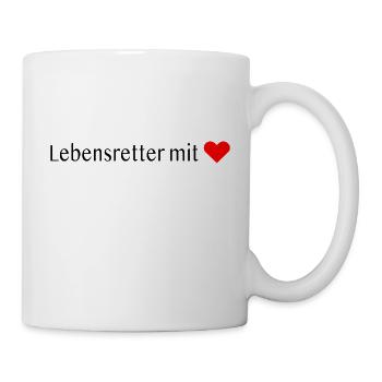 Lebensretter mit ❤️ - Tasse - Weiß - Rechts