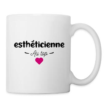 Esthéticienne au top - Mug blanc - blanc - Droite