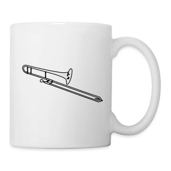Trombone / trombone / brass instrument - Mug - white - Right