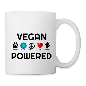 Vegan powered, vegan, vegan t shirts, vegan Hoodie - Mug - white - Right