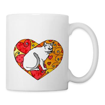 Cœur - Mug blanc - blanc - Droite