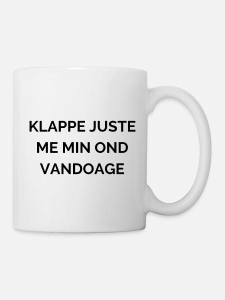 Ik praat enkel met mijn hond vandaag (West-Vlaams) - Mok - wit