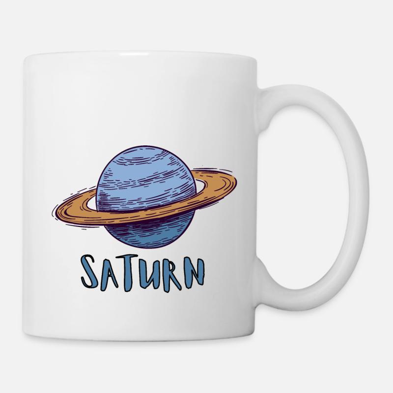 Saturne - Mug blanc - blanc