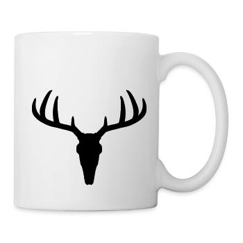 Deer Antler Silhouette - Mug - white - Right