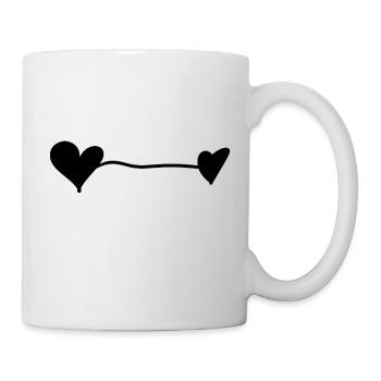 black hearts - Mug - white - Right