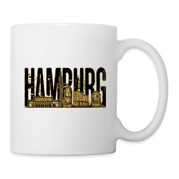 Hamburg Stadt City Skyline Deutschland Germany - Tasse - Weiß - Rechts