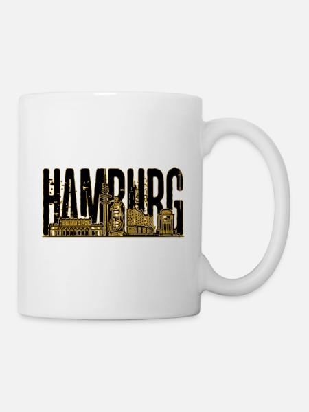 Hamburg Stadt City Skyline Deutschland Germany - Tasse - Weiß