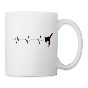 Schönes Heartbeat Jiu-Jutsu Geschenk - Tasse - Weiß - Rechts