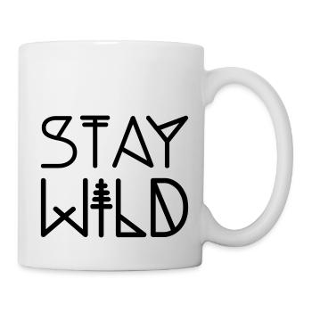 Restez sauvage - Mug blanc - blanc - Droite