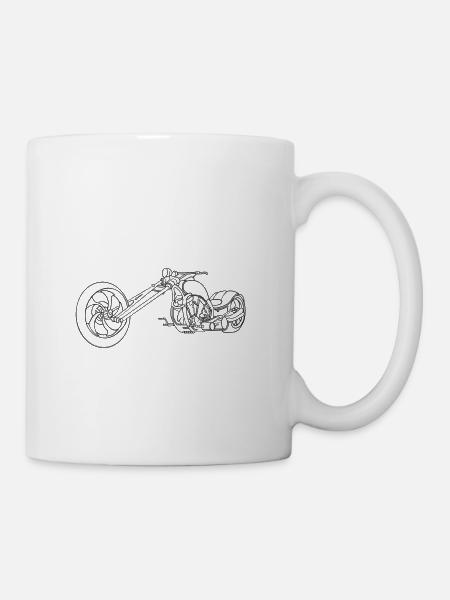 Motorcycle Chopper Trike - Mug - white