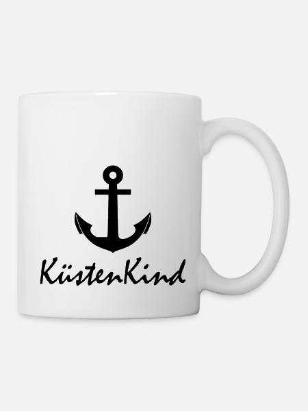 Küstenkind Anker - Tasse - Weiß