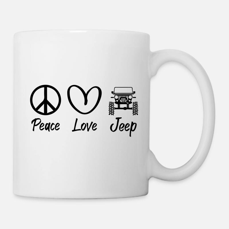 Peace Love Jeep - Mug blanc - blanc