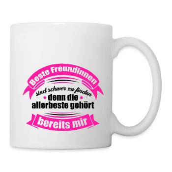 Beste Freundin - Tasse - Weiß - Rechts