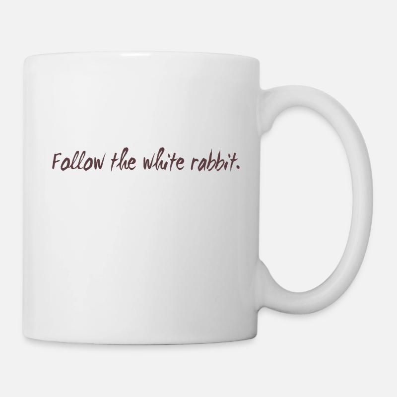 Follow the white rabbit Programming Geschenk - Tasse - Weiß