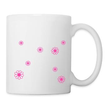 Knöpfe der Rosa Blüten minimalistisch - Tasse - Weiß - Rechts