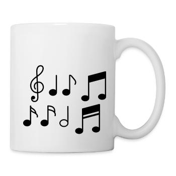 Clé de partition - Mug blanc - blanc - Droite