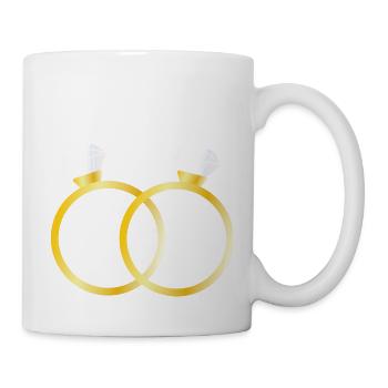 Two diamond rings - Mug - white - Right
