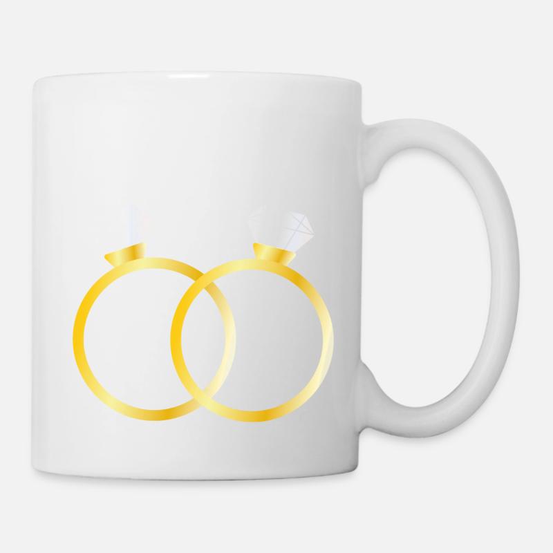 Two diamond rings - Mug - white