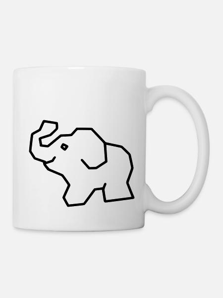 elephant - Mug - white