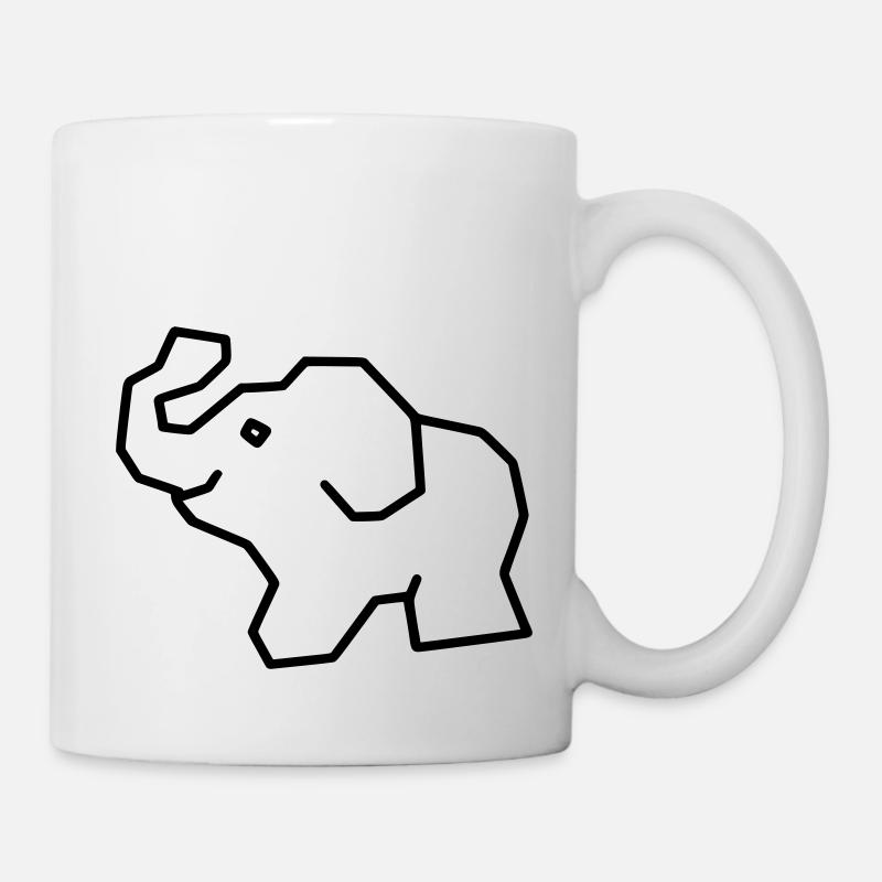 Elefant - Tasse - Weiß