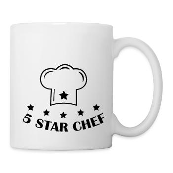 5 star chef - Tasse - Weiß - Rechts