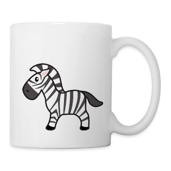 zebra - Tasse - Weiß - Rechts