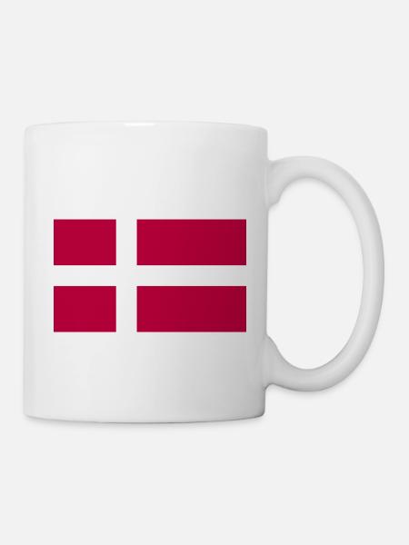 Dänemark Fahne Dänische Flagge Danmark Denmark - Tasse - Weiß