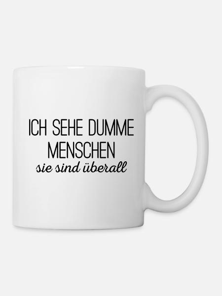 dumm Dummheit Mensch Film-Zitat Film Parodie Zitat - Tasse - Weiß