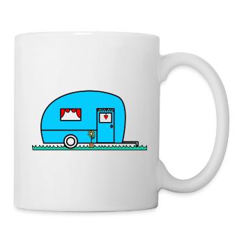 WOHNWAGEN. VAN. VAN. CAMPING CAR. - CAMPING. - ICH WAR HIER. - HUMOR. - Tasse - Weiß - Rechts