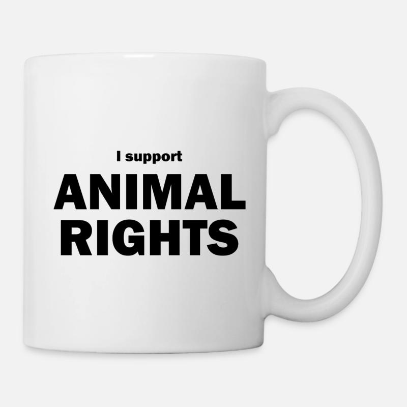 i support Animal Rights - Tasse - Weiß