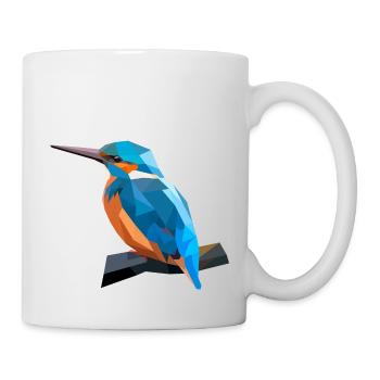 Polyart Eisvogel - Tasse - Weiß - Rechts