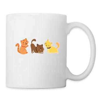 I Was Normal Three Cats Ago Funny Shirt - Tasse - Weiß - Rechts