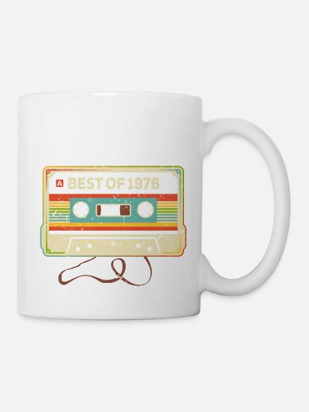 Best of 1976 Mixtape 45. Geburtstag Kassette - Tasse - Weiß