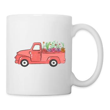 Floral Vintage Camion - Mug blanc - blanc - Droite