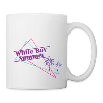 White Boy Summer Retro Lustig Shirt Ironisch USA - Tasse - Weiß - Rechts